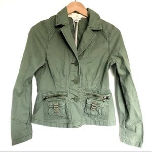 light green jean jacket